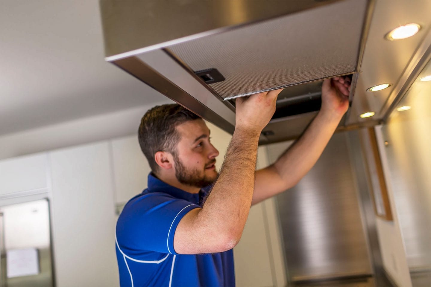 Commercial kitchen canopy installation in Cardiff